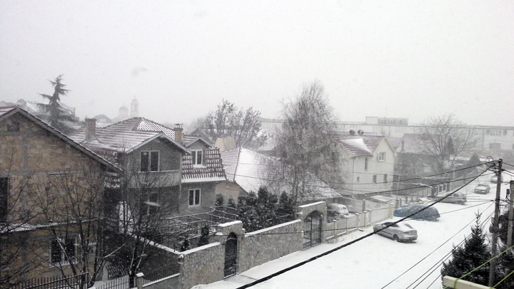 Read more about the article 2016新年の初雪 in ベオグラード、セルビア。吹雪いてます！